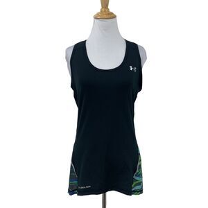 Under Armour Coldblack Tank Top Womens M Heatgear Semi Fitted Paneled Side *READ